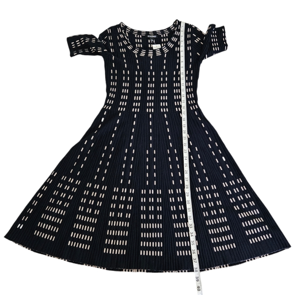 Roz & Ali Scoop Neck Knit Sweater Dress NEW Women's Small Navy - Picture 8 of 14